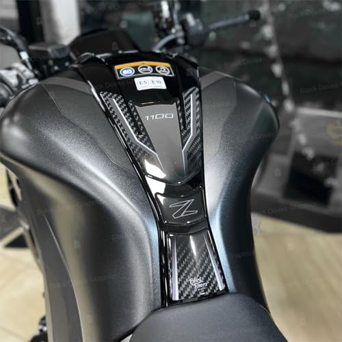 Black Doves Graphics 3D-Aufkleber aus Harz kompatibel mit Kawasaki Z1100 2026 (BK1) | Made in Italy (Tankschutz)