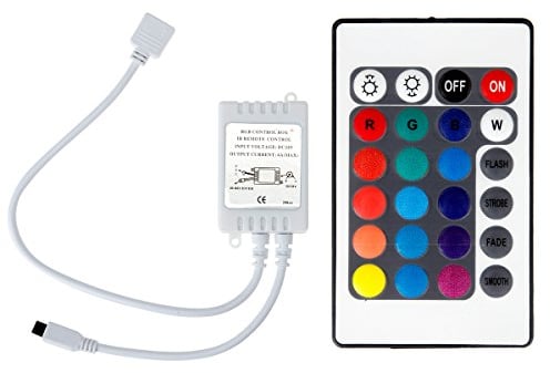 RGB Controller 24V, EPBOWPT LED IR Remote Control RGB Strip 24Keys Fernbedienung Kontroller Steuerung mit 16 Color Changing 4 Color Modes für 3528 5050 SMD Streifen Led Lichtleiste