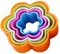 Gemini_mall® Colourful Plastic Flower Shaped Pastry/Cookie Cutters, Multi-Colour, Set of 5