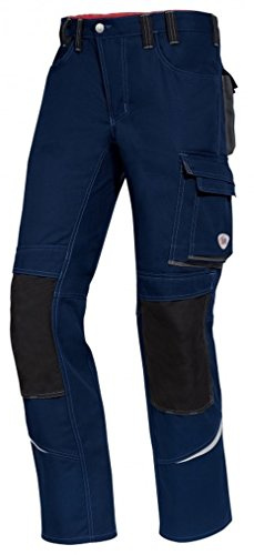 BP Comfort Plus 1803-720-110 Arbeitshose - Gummizug im Rücken - Bundfalten - Normale Passform - Größe: 56s - Farbe: nachtblau/anthrazit