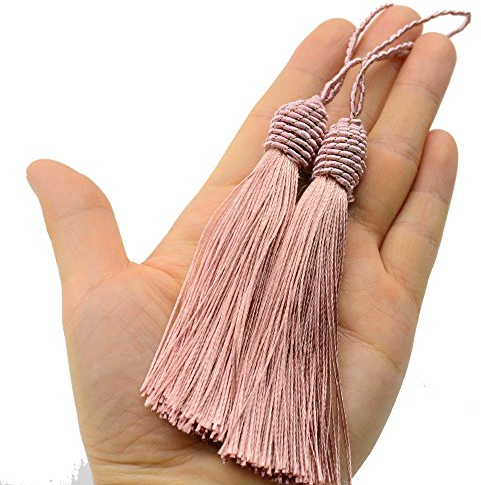 20pcs 15.5cm / 6 pouces Soie Floss signet glands avec boucle de cordon de 2 pouces et petit noeud chinois pour la fabrication de bijoux, souvenirs, signets, accessoire de bricolage artisanal