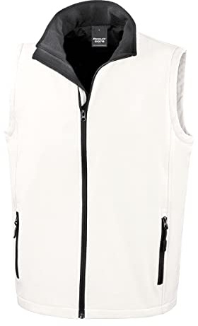 Result Herren Core Printable Bodywarmer Jacke, Weiß (WHI/Blk R232mwhbkmd), XXL