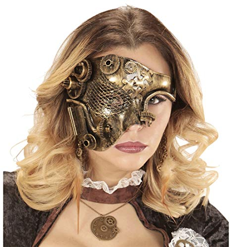 NET TOYS Edle Steampunk Maske für Erwachsene | Kupfer-Metallic | Elegantes Unisex-Kostüm-Zubehör Halbmaske Dieselpunk | Wie geschaffen für Maskenball & Mottoparty