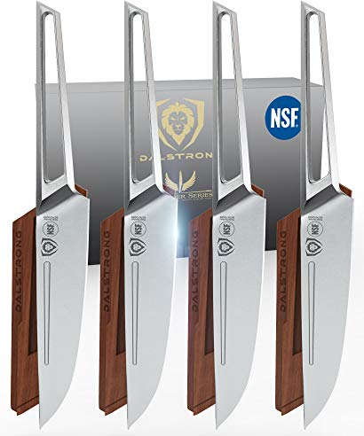DALSTRONG Steak Knives Set of 4-5 - Crusader Series - Forged High-Carbon German Stainless Steel - w/Magnetic Sheath - NSF Certified