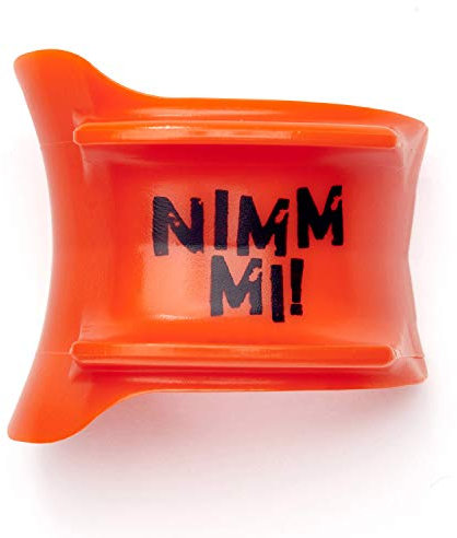 HOBDEE Maßkrug-Adapter I Glasmarkierer Nimm mi! Orange I Maß Haltehilfe I Wiesn Maßkrug Gadget I Accessoires I Bierkrug Marker & Helfer I Bierzelt & Festzelt Gimmick I Beer Mug Marking