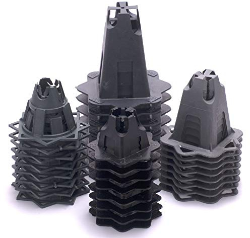 100x 90/100mm Reinforcing Mesh & Rebar Concrete Spacers - Plastic Grade, Wide Base, Supports Mesh/Bar Off Polythene Membranes