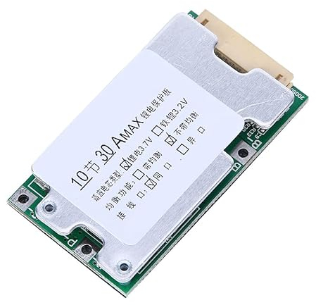 Lithium Batterie Schutzplatine, 10S 36V 30A Li-Ion Batterie Schutz BMS PCB Board Batterieschutz BMS PCB Leiterplatte mit Balance Funktion für Elektroautos, Assistenzautos