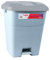 Tayg 434068 Abfallbehälter mit Pedal, grauem Boden und grauem Deckel, 50 Liter