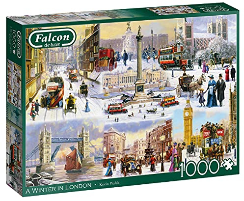 Jumbo, Falcon de luxe - A Winter in London, Jigsaw Puzzles for Adults, 1000 piece