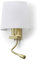 EXO lighting - Aplique de pared lector FIRENZE oro mate interior IP20 E27-LED incluye pantalla. Aplique lector para cabezal cama.…