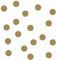 timalo® - Wandtattoo Punkte Aufkleber Kreise Kinderzimmer – glänzend oder matt | 73066-01-Gold-G-64-Stueck