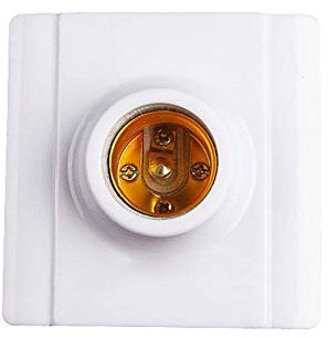 Douille Porcelaine À Vis4 Douilles Plates À Vis E27 Carrées, Noyau Intérieur En Céramique, Douille Led E27 220V Blanc-Pack De 4 Blancs