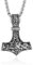 YADOCA Wikinger Thors Hammer Kette Herren Edelstahl mit Keltischer Knot Thors Hammer Anhänger Schmuck Wikinger Geschenk Schwarz/Silber