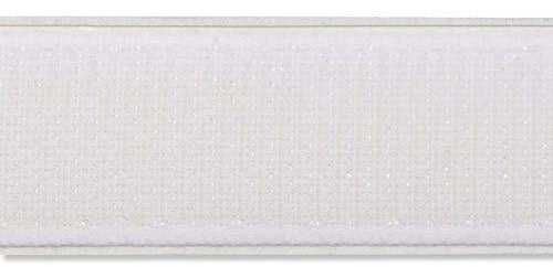 INTERDECO Pilzband und Klettband selbstklebend, aus Polyester und Polypropylen, Weiß, 20 mm breit, für Gardinen, Vorhänge und Raffrollos, Typ 5102005, 5 Meter