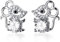Dainty CZ Mouse Stud Earrings for Women Girls S925 Sterling Silver Cubic Zirconia Delicate Tiny Studs Earring Hypoallergenic Birthday Jewelry