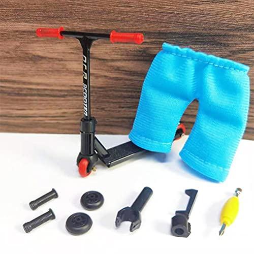 JustPe Fingerroller mit Mini-Scooter, Werkzeug und Fingerspitze, Zubehör, Mini-Legierung, Finger, Scooter, Skateboard, Modell-Set