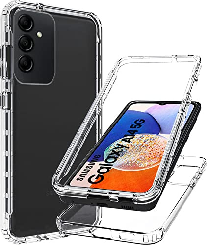 For Samsung Galaxy A14 Case Clear 360 Front and Back Silicone Bumper | Phone Cover for Samsung Galaxy A14 4G 5G