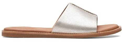 Clarks Damen Karsea Mule Slide Sandal, Silver Metallic, 37.5 EU