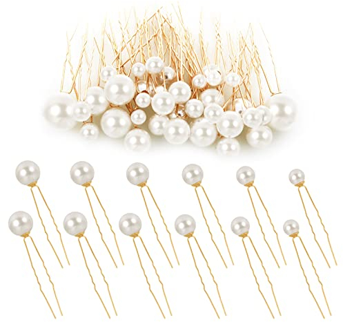 36 Stück Haarschmuck Perlen Haarnadeln Hochzeit U Form Braut Haarschmuck Haarnadeln Perlen Groß Haar Clip Perlenhaarnadel Brautjungfer Für Frauen Mädchen Hochzeit Ball Haarschmuck Zubehör