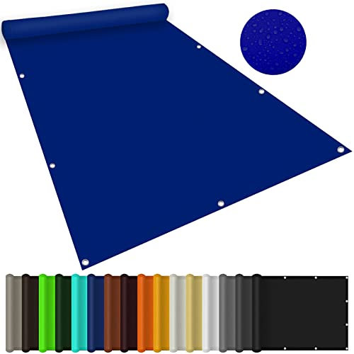 Vela de Sombra 3.5 x 7 m Toldos Velas, Toldo Parasol, Toldo Vela de Sombra Impermeable Rectangular Protección Rayos UV 98% para Exterior Jardín Terrazas, Azul Oscuro