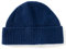 Villand 100% Kaschmir Gerippter Umgeschlagener Hut für Männer, Ultra-Weiche Reine Kaschmir Winter Skimütze (Marineblau)