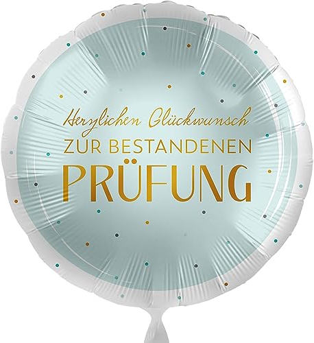 Folienballon zur bestandenen Prüfung Ballon Made in EU Glückwunsch Abi Meisterprüfung Bacherlor Master Führerschein Staatexam Geschenk Absolventen
