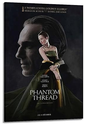 Phantom Thread Filmposter auf Leinwand, Raumdekoration, ästhetisches Poster, künstlerisches Poster für Schlafzimmer, Wohnzimmer, Wände, 60 x 90 cm, Rahmenstil