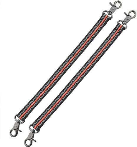 CHENJIN 2PCS Electrical Tape Fixed Rope Buckle Hook Length 9.3 inches Tape Measure Clip Hook Rope Strap Trigger Spring Hook for Belt Bag Tools