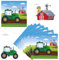 40 Stück Traktor Servietten, 33x33Cm(Erweitert) Quadratisch Servietten Traktor, Partygeschirr, Einweg Servietten für Kindergeburtstag Jungen/Mädchen Geburtstag