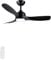 CJOY 42 inch Ceiling Fans with Lights and Remote, Black Ceiling Fan with Lamp, Quiet DC Reversible 3 Blades, 3 Colour Temperatures, 6 Speeds, Dimmable LED Fan Light for Bedroom
