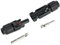 Electraline 71724 Coppia connettori per sistemi fotovoltaici maschio e femmina compatibili MC4, protezione IP68, adatti per cavi con sezione 2.5-4-6mm2