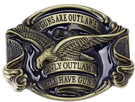 Longcreek Adler-Gürtelschnalle für Herren, Amerikanische Flagge Adler Gürtelschnalle, Amerikanische Weißkopfseeadler-Gürtelschnalle, Western-Cowboy-Gürtelschnalle, Punk Rock Gürtelschnalle (Bronze)