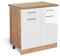 Vicco Küchenunterschrank R-Line, Weiß Hochglanz/Goldkraft Eiche, 80 cm, AP Eiche