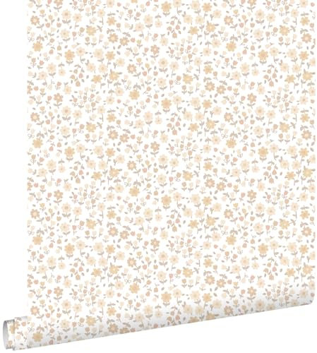 Esta Home Tapete Blumen Beige 53 cm x 10.05 m