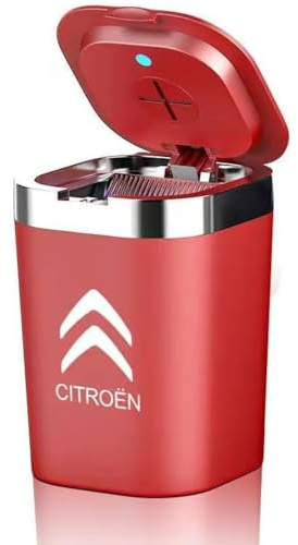 Auto Tragbar Aschenbecher mit Deckel für Citroen C3 Aircross Easy Clean Abnehmbarer Rauchfrei Selbstverlöschender Aschenbecher