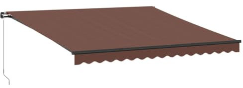 vidaXL Markise Manuell mit LEDs Braun 400x300 cm, Markisen, Markise ausfahrbar, Manuelle Markise, Markise einziehbar, Markise manuell, Markise mit LED