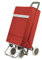 Carro de Compra Plegable Ligero, 100x41x33cm, Capacidad 48 litros, 4 Ruedas, Empaque Cartón Reforzado, Garantía 3 Años (Rojo)