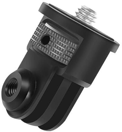 Hsthe Sea Soporte de cámara de acción de Aluminio a Adaptador de Tornillo de 1/4-20 para GoPr0 Hero 12/11/10/9/8/7/6/5/4/3, Adaptador de Montaje de cámara Multifuncional para trípode, monopié