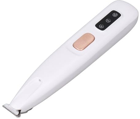 Hundepfotenschneider mit LED-Licht, Kabelloser Kleiner Tierhaarschneider, Geräuscharmer Kleiner Hundepflegeschneider für Pfoten, Augen, Ohren, Gesicht, Hinterteil,