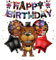 Five Nights Geburtstagsdeko Luftballons Jungen Mädchen- 6Pcs Kindergeburtstag Deko Folienballon Banner Happy Birthday Geburtstag Balloon Partyzubehör für Kinder Theme Party Hintergrunden Supplies