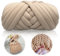 LOMUG Dicke Wolle zum Handstricken, Wolle zum Häkeln Baumwolle, 500g Länge ca 25M Sperrige Armstricken Wolle DIY Weiches Flauschige Häkelwolle Dickes Garn für Kissen Kunsthandwerk Sofa Decke Stricken