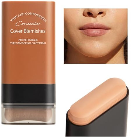 FlawlessEraser Foundation Stick, Bâton De Fond De Teint Hydratant Léger Coréen Stick Foundation Fond De Teint Crème Mat Naturel Bâton De Fond De Teint À Dissimulation Instantanée Avec Brosse Intégrée