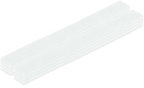 sourcing map Tiras de fieltro con respaldo adhesivo, 8 unidades de 1/2 x 6 x 0.12 pulgadas, cintas de fieltro antiarañazos, almohadillas autoadhesivas para proteger suelos de madera, color blanco