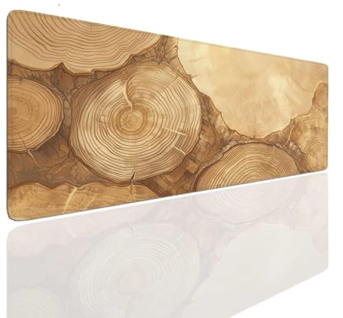 Tappetino Mouse Gaming, Grande Mouse Pad Mat XXL 1400x700x4mm Mousepad Antiscivolo Tappeto Tappetino Scrivania Grande Soft Tappetino per Mouse, Tappetini Mouse per Computer, Tastiera PC Legno S-1241