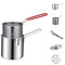 2 Set Deep Fat Fryer Pot with Oil Filter Basket,Stainless Steel Chip Pan,Mini Fryers French Fries Pot, Tempura Chips,Pasta Making Basket Heating Food Pot,Fish, Chicken Handle Fryer (1.2L (12X12x12cm))