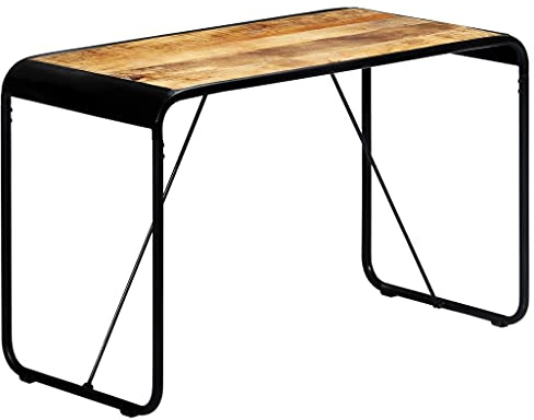 IBUQDDV Tables de jardin, table de bar, cuisine, salon, cuisine, table à manger, 118 x 60 x 76 cm, bois massif de mangue, pour salle à manger, cuisine, salon