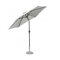 GLOUPIE Ombrellone Elix Pushup, Rotondo da 270 cm con Palo Centrale da 38 mm,Ecru Struttura in Alluminio, Copertura da 160 Gr/M²,Perfetto per il Tuo Giardino,Piscina,Bar