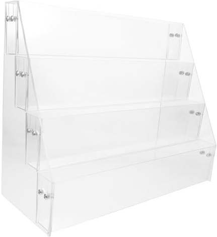 Cabilock Acryl-kartenaufkleber-präsentationsständer Transparenter Organizer Für Einzelhandel Zuhause Grußkarten Postkarten Nagellackhalter Make-up-pinselhalter Aufkleberhalter-display