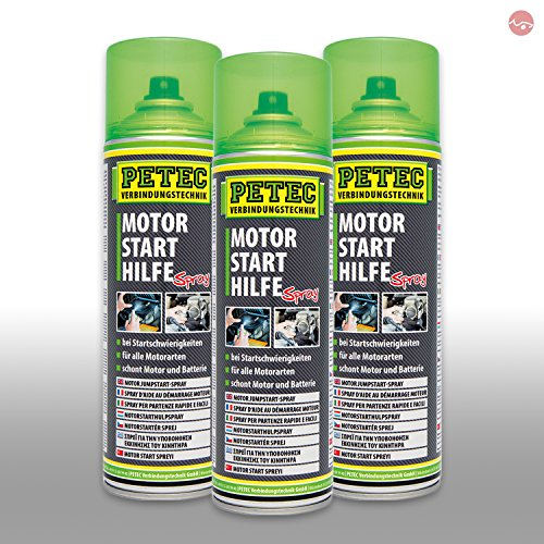 PETEC Motorstarthilfespray Starthilfespray Starthilfe Kaltstarthilfe 3x 500ml