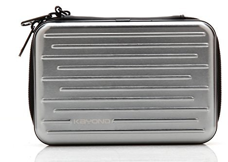 KAYOND Anti-shock Silver Aluminium Carry Travel Protective Storage Case Bag for 2.5 Inch Portable External Hard Drive HDD USB 2.0/3.0 (Grey)